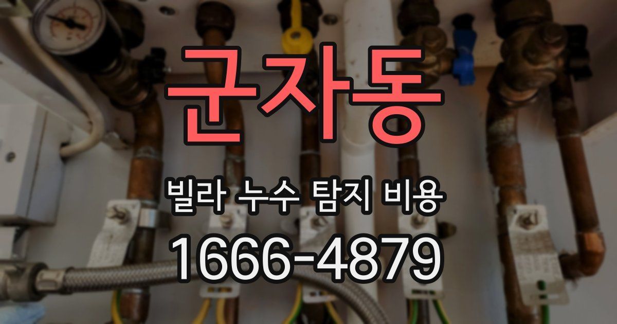 군자동 빌라 누수 탐지 비용