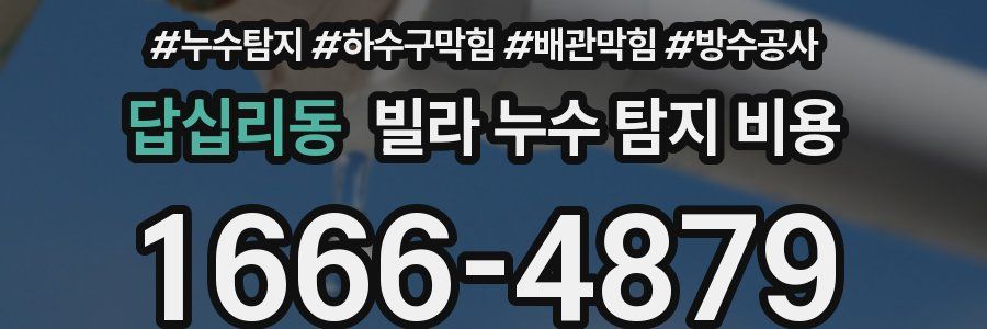답십리동 빌라 누수 탐지 비용
