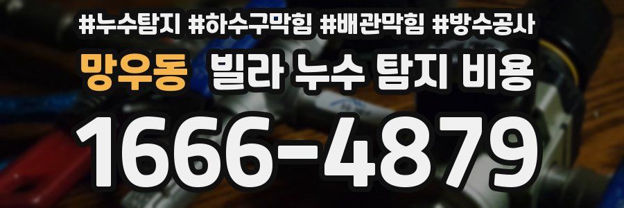 망우동 빌라 누수 탐지 비용