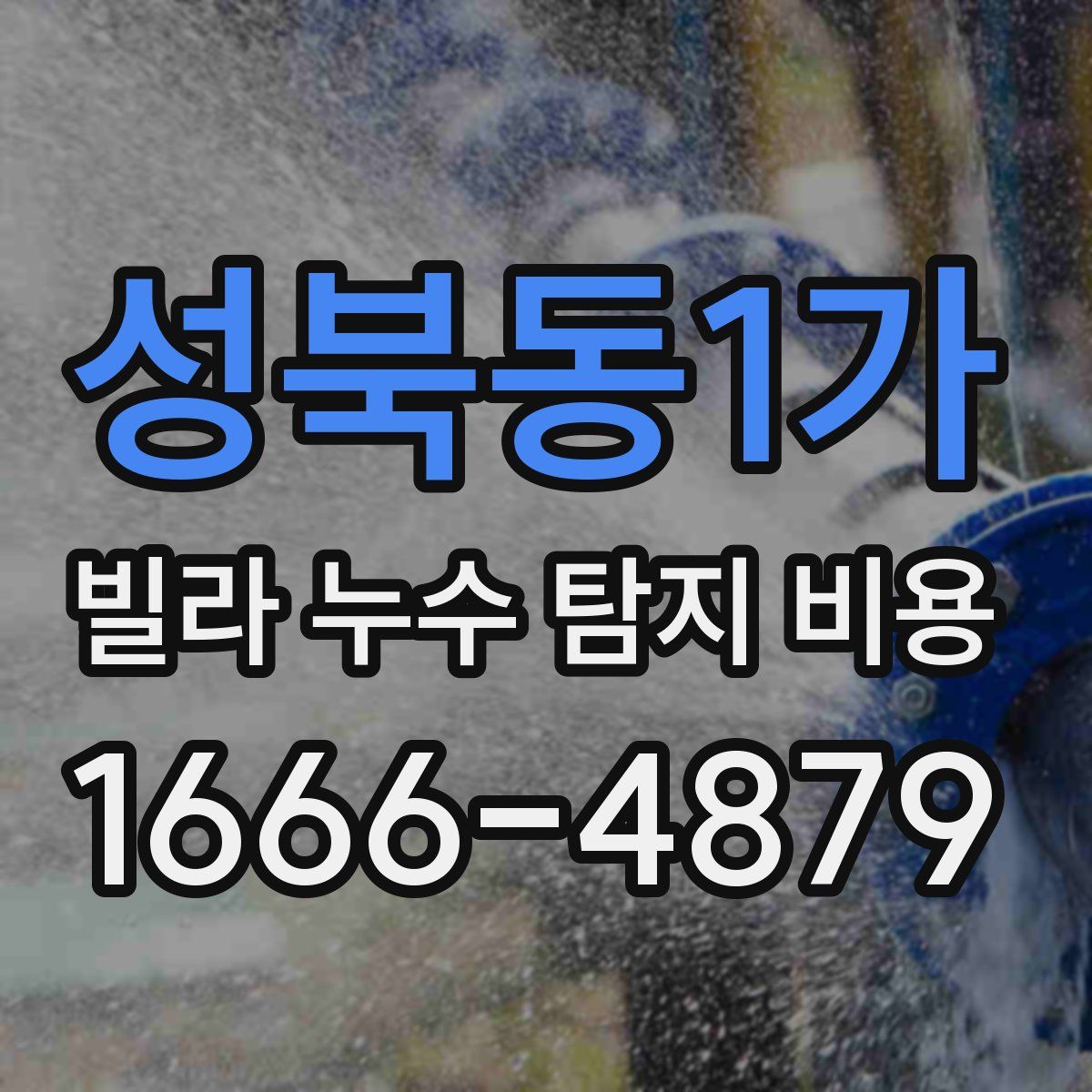 성북동1가 빌라 누수 탐지 비용