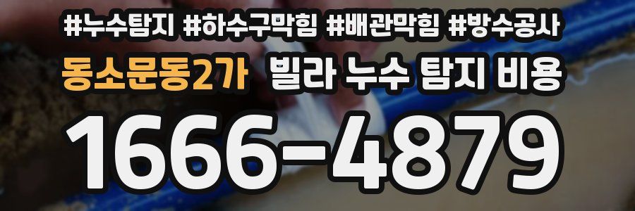 동소문동2가 빌라 누수 탐지 비용