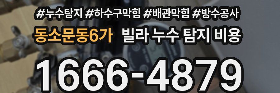 동소문동6가 빌라 누수 탐지 비용