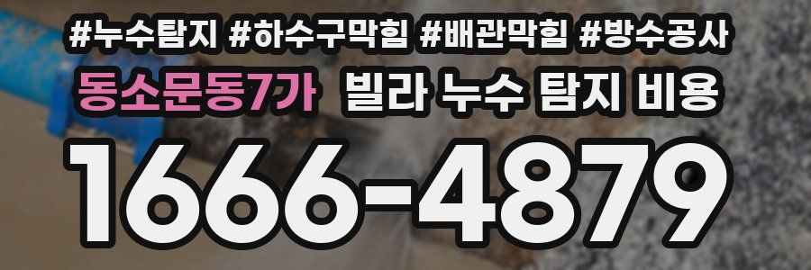 동소문동7가 빌라 누수 탐지 비용