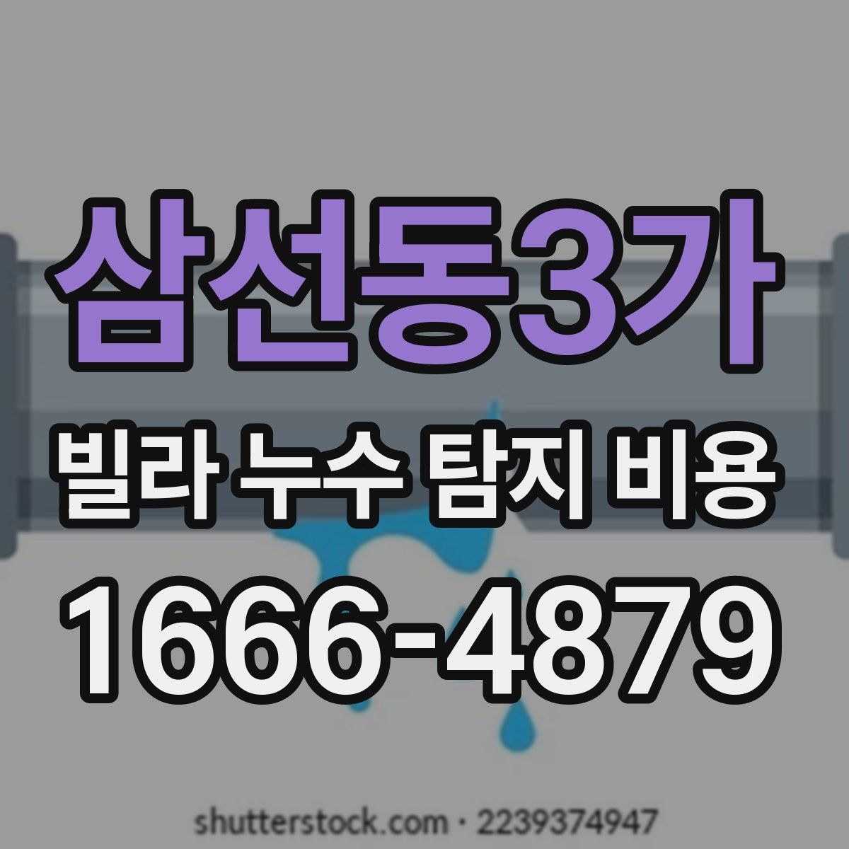 삼선동3가 빌라 누수 탐지 비용