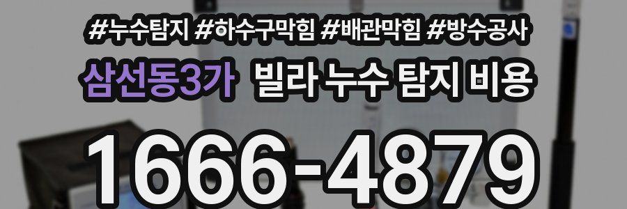 삼선동3가 빌라 누수 탐지 비용