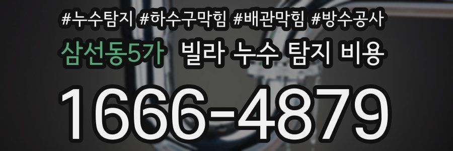 삼선동5가 빌라 누수 탐지 비용