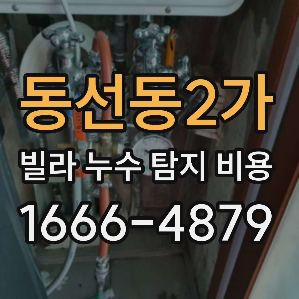 동선동2가 빌라 누수 탐지 비용