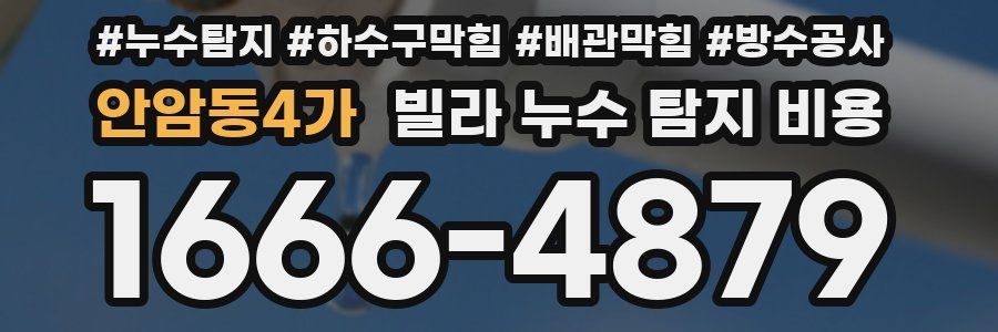 안암동4가 빌라 누수 탐지 비용