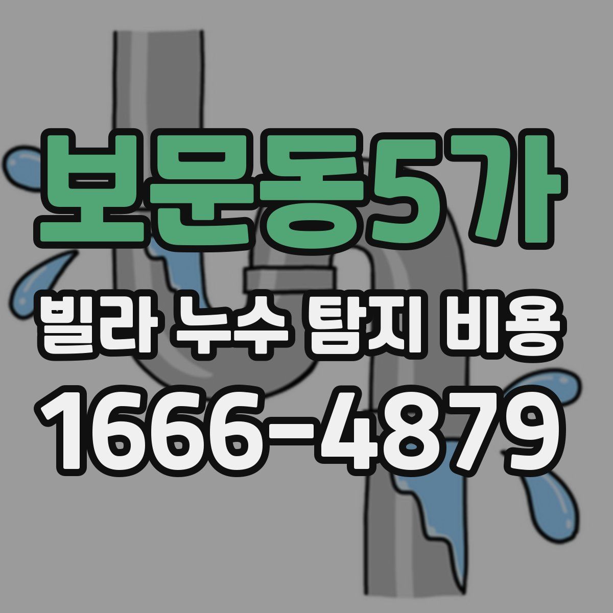 보문동5가 빌라 누수 탐지 비용