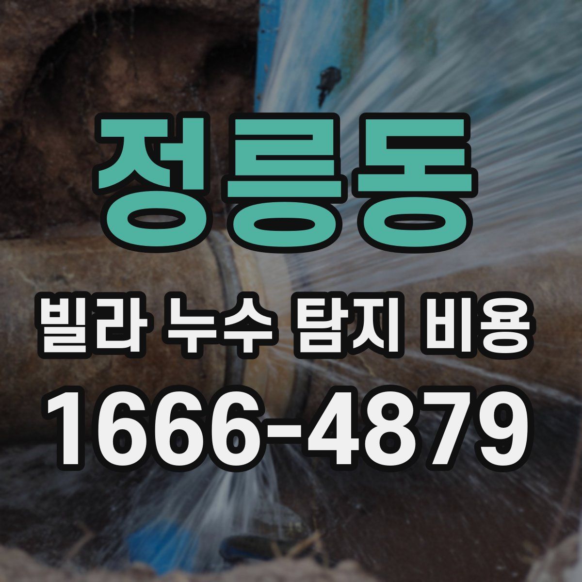 정릉동 빌라 누수 탐지 비용