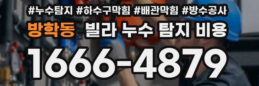 방학동 빌라 누수 탐지 비용