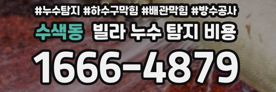 수색동 빌라 누수 탐지 비용
