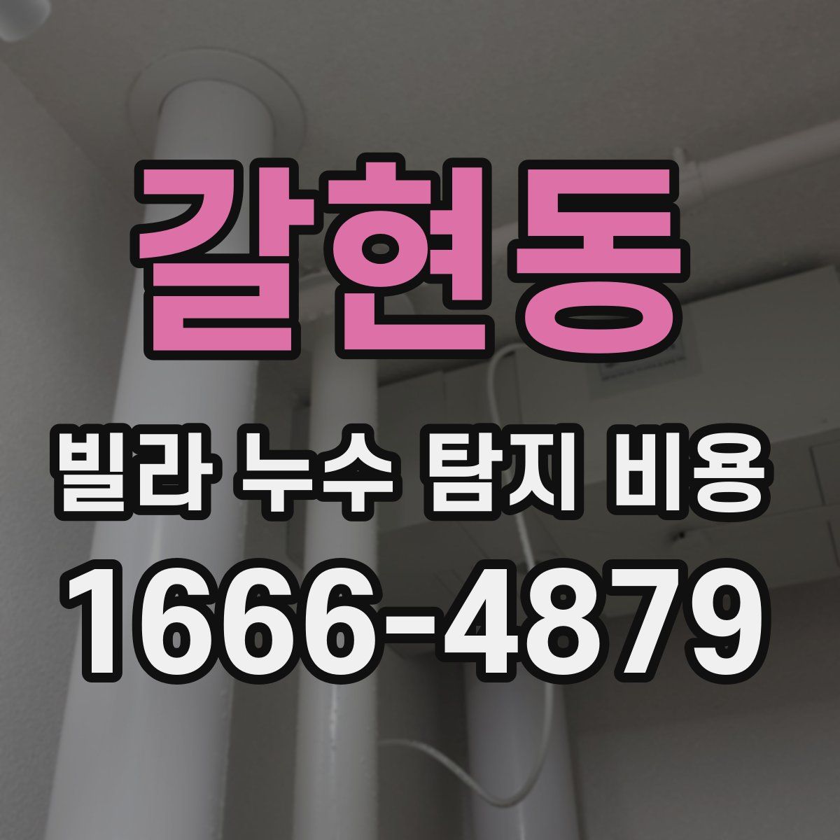 갈현동 빌라 누수 탐지 비용