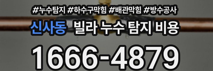 신사동 빌라 누수 탐지 비용