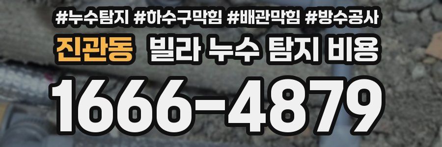 진관동 빌라 누수 탐지 비용