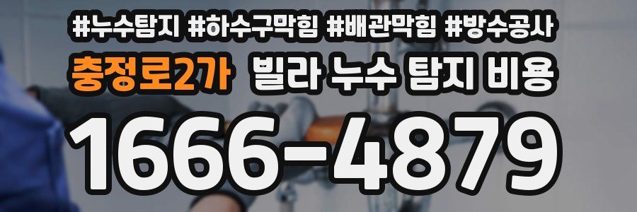 충정로2가 빌라 누수 탐지 비용