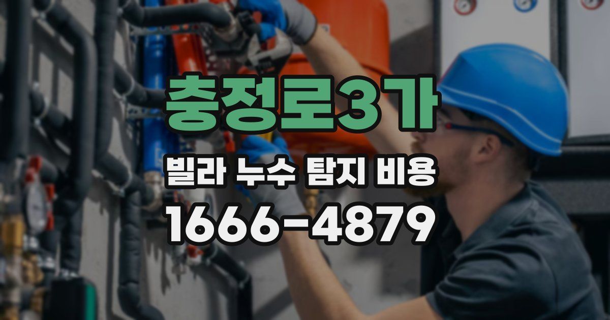 충정로3가 빌라 누수 탐지 비용