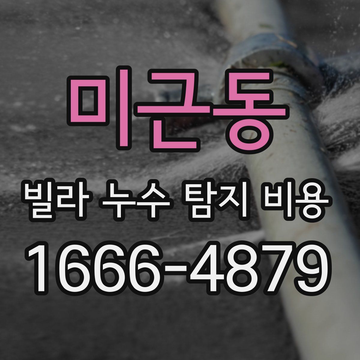 미근동 빌라 누수 탐지 비용