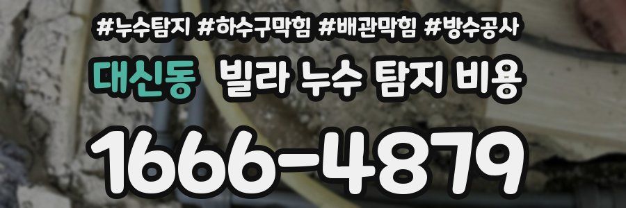 대신동 빌라 누수 탐지 비용