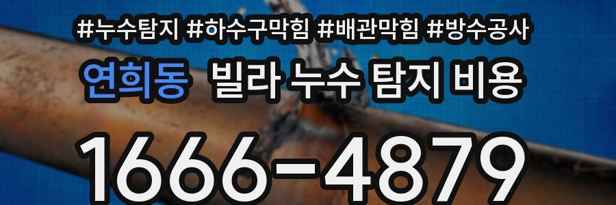 연희동 빌라 누수 탐지 비용
