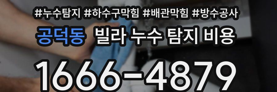 공덕동 빌라 누수 탐지 비용