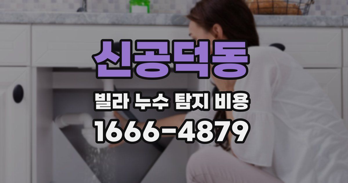 신공덕동 빌라 누수 탐지 비용