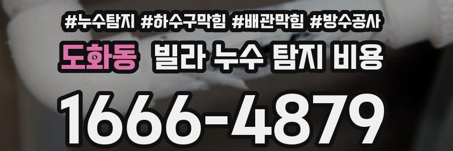 도화동 빌라 누수 탐지 비용