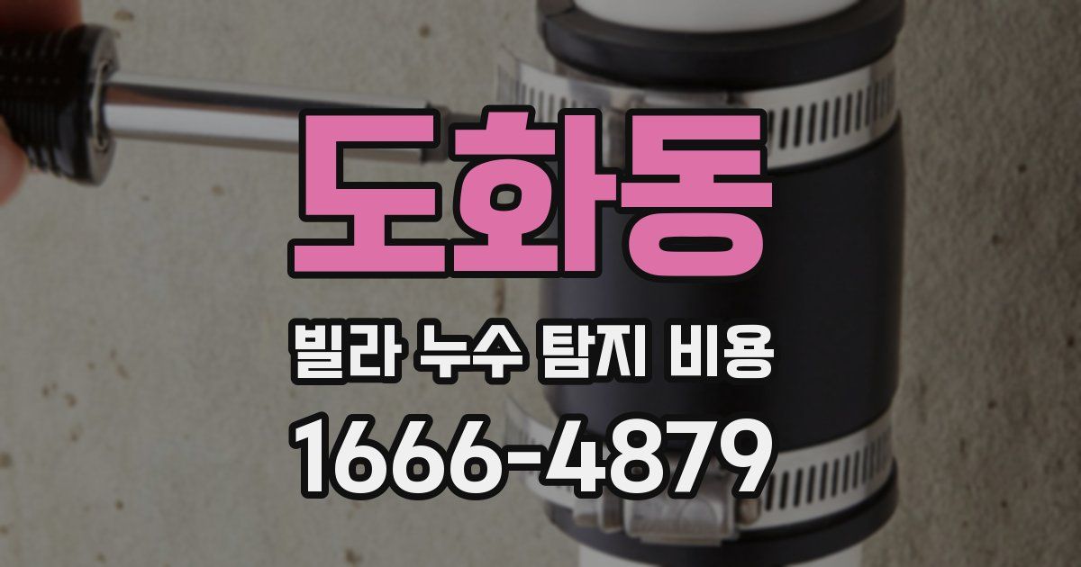 도화동 빌라 누수 탐지 비용
