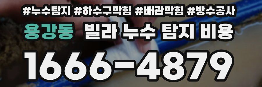 용강동 빌라 누수 탐지 비용
