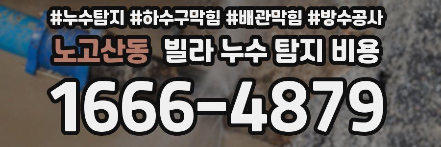 노고산동 빌라 누수 탐지 비용