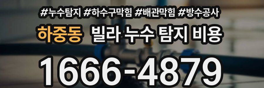 하중동 빌라 누수 탐지 비용