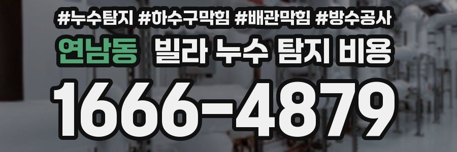 연남동 빌라 누수 탐지 비용