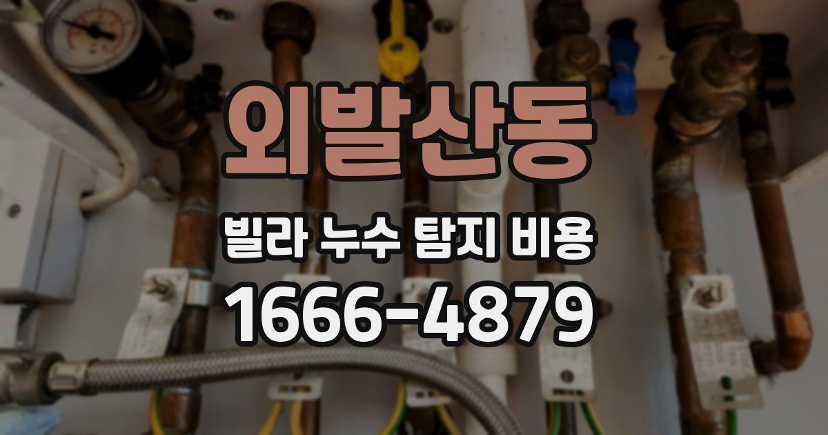 외발산동 빌라 누수 탐지 비용