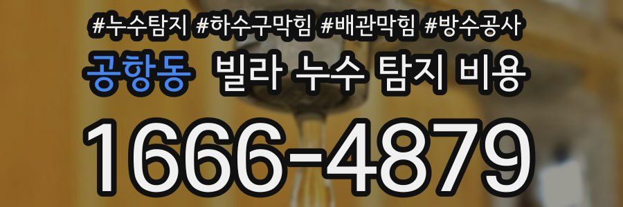공항동 빌라 누수 탐지 비용