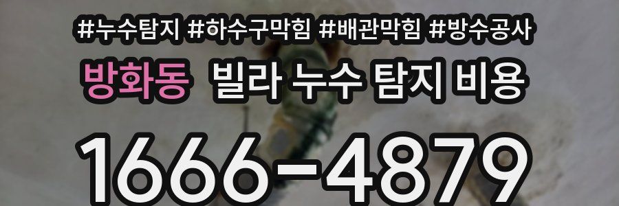 방화동 빌라 누수 탐지 비용