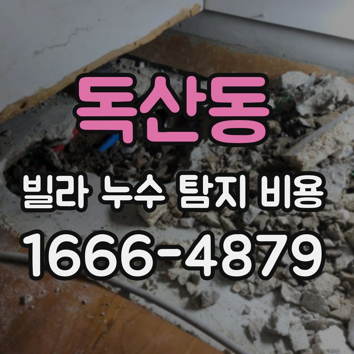 독산동 빌라 누수 탐지 비용