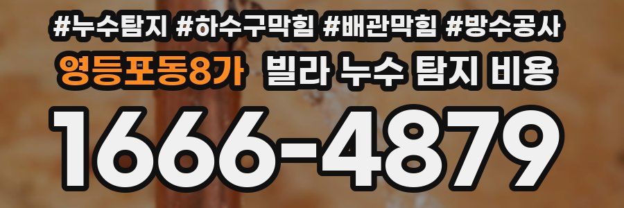 영등포동8가 빌라 누수 탐지 비용