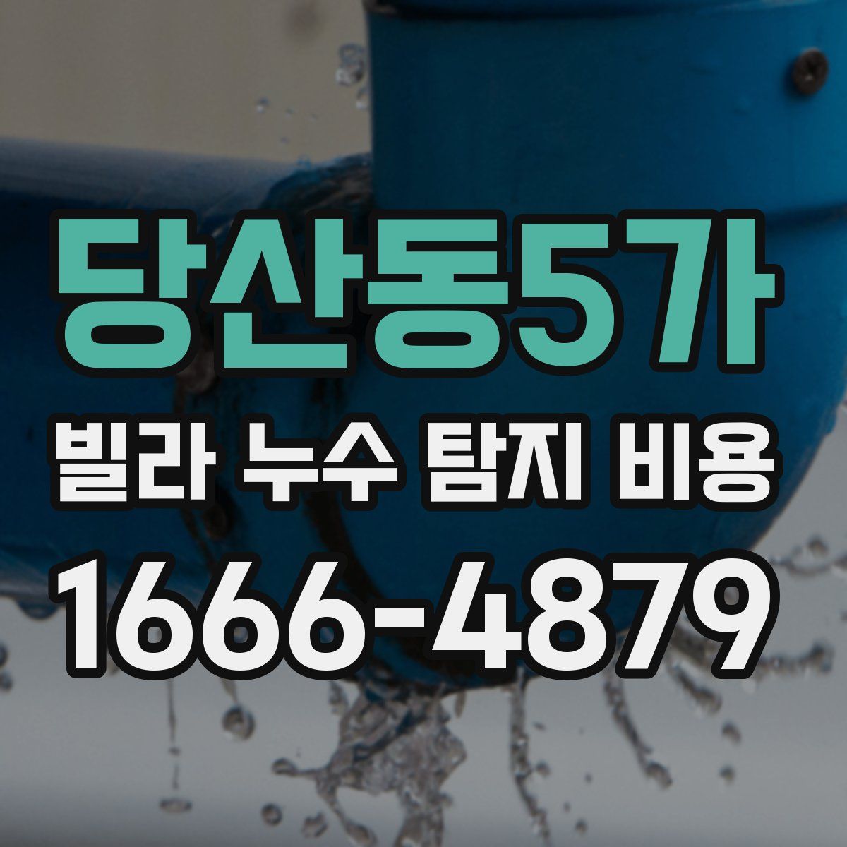 당산동5가 빌라 누수 탐지 비용