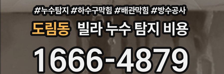 도림동 빌라 누수 탐지 비용