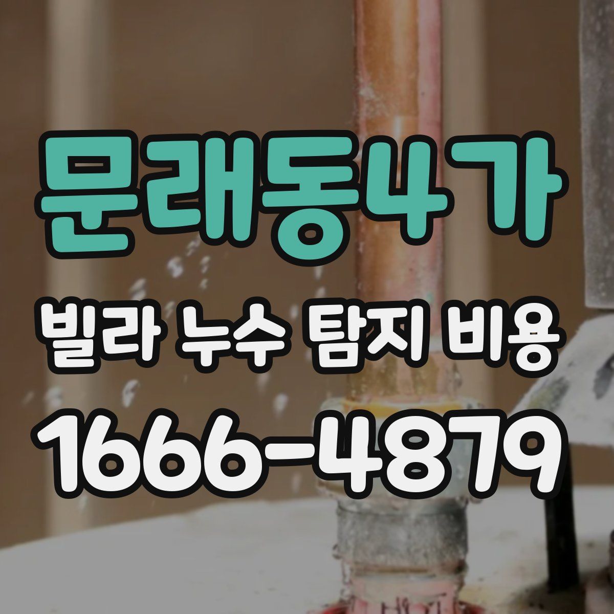 문래동4가 빌라 누수 탐지 비용