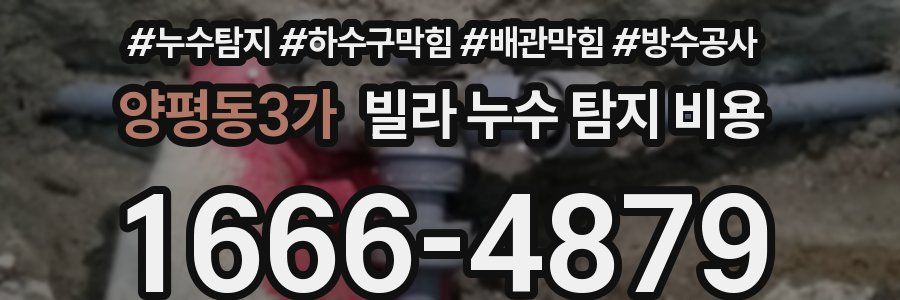 양평동3가 빌라 누수 탐지 비용