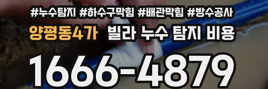 양평동4가 빌라 누수 탐지 비용