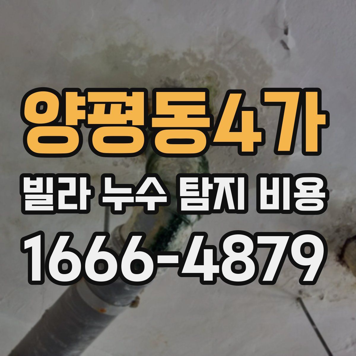 양평동4가 빌라 누수 탐지 비용