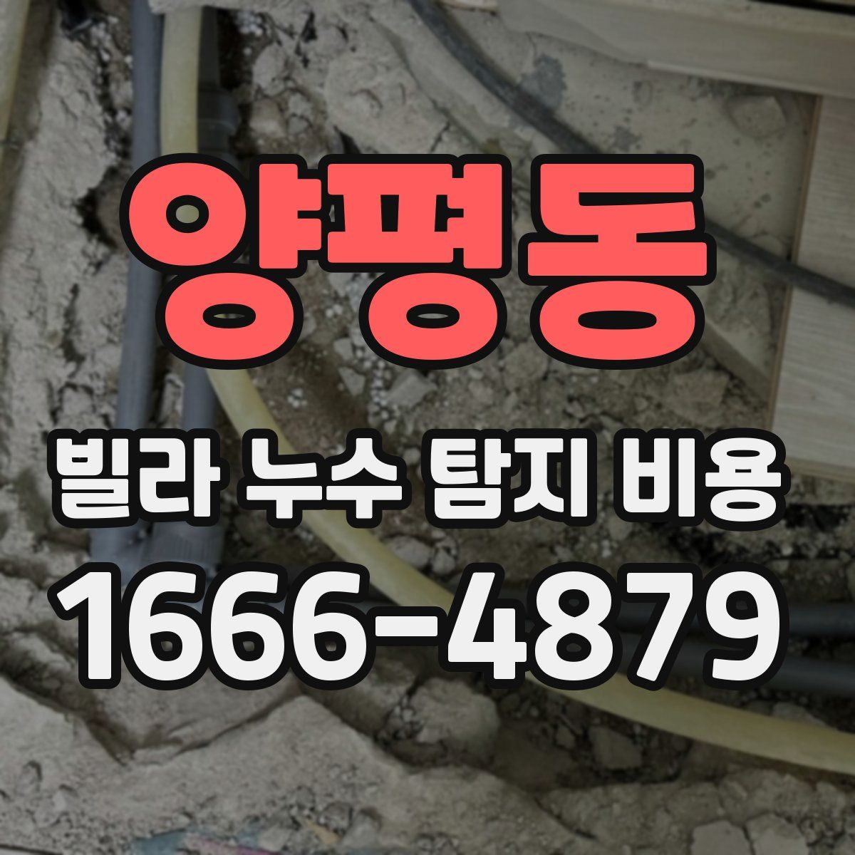 양평동 빌라 누수 탐지 비용