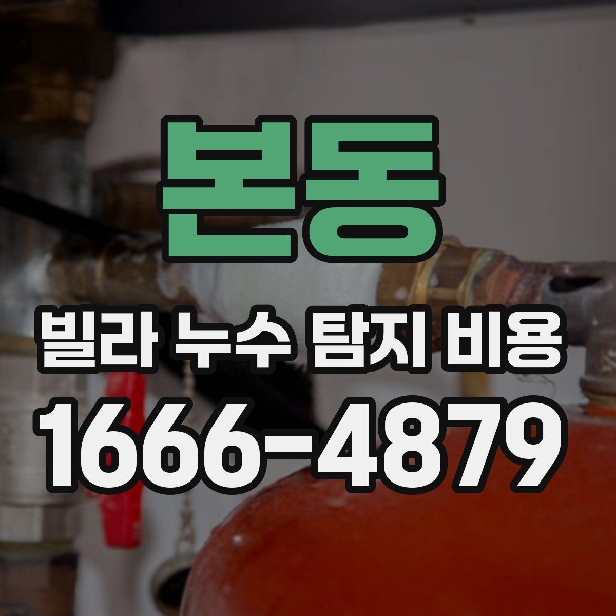 본동 빌라 누수 탐지 비용