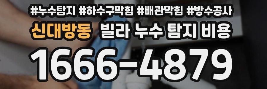 신대방동 빌라 누수 탐지 비용