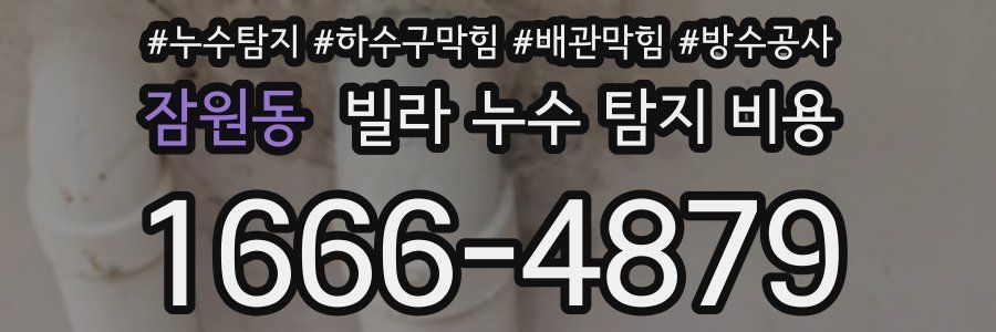 잠원동 빌라 누수 탐지 비용