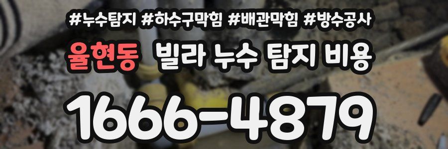 율현동 빌라 누수 탐지 비용