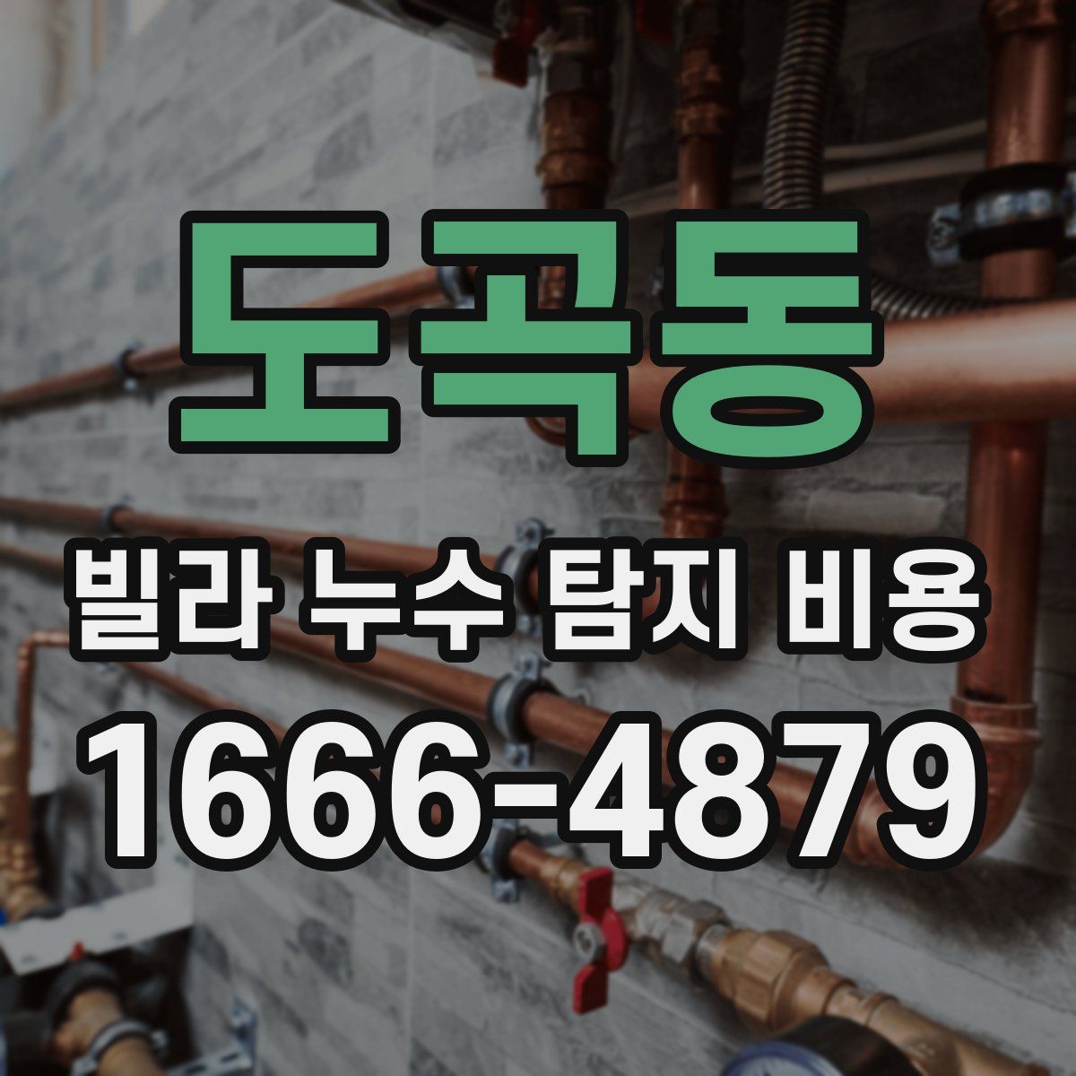 도곡동 빌라 누수 탐지 비용
