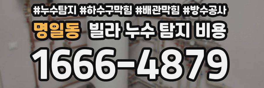 명일동 빌라 누수 탐지 비용